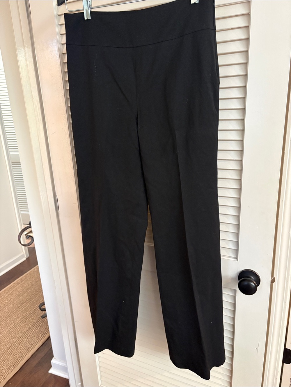 Ann Taylor Black Pull-On Wide-Leg Pants
